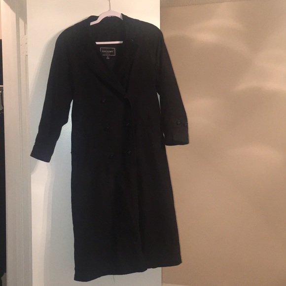Trench Coat Femme Gallery, Taille 6P (petite), Noir, Avec Doublure Amovible - Occasion En Excellent état, Pour Le Travail